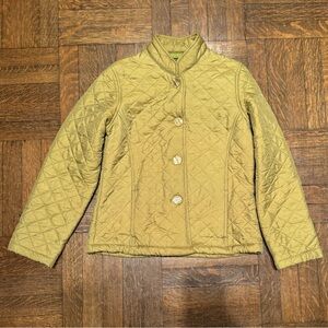 American Outdoor Co True Grit Green Quilted Fleece-Lined Puffer Jacket SZ Small